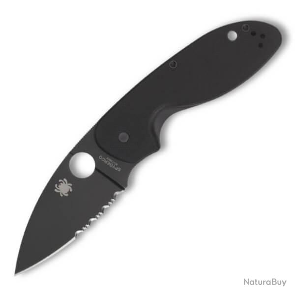 C216GPSBBK - Couteau pliant mixte Spyderco Efficient tout noir