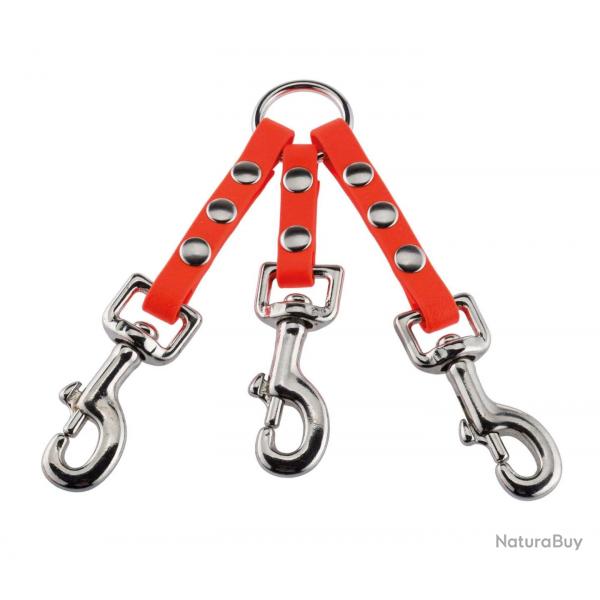 Coupleur Triple Orange Helen Baud Pour Chiens