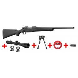 ( PACK MOSSBERG PATRIOT 308 W SYNTH Filetée + LUN.6-24X50 +BI PIED+CORD)PACK TLD - Carabine MOSSBERG