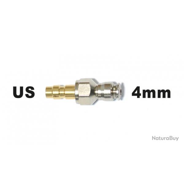 ( Macroline 4mm)Adaptateur male US vers flexible macroline 4mm