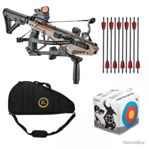 Pack Arbalte EK Archery Cobra RX 130 + housse + cibles + flches offertes