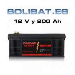 Batería LiFePo4 de 12 V y 200 Ah