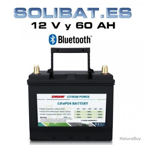 Batterie LiFePo4 - 12 V et 60 Ah. Bluetooth