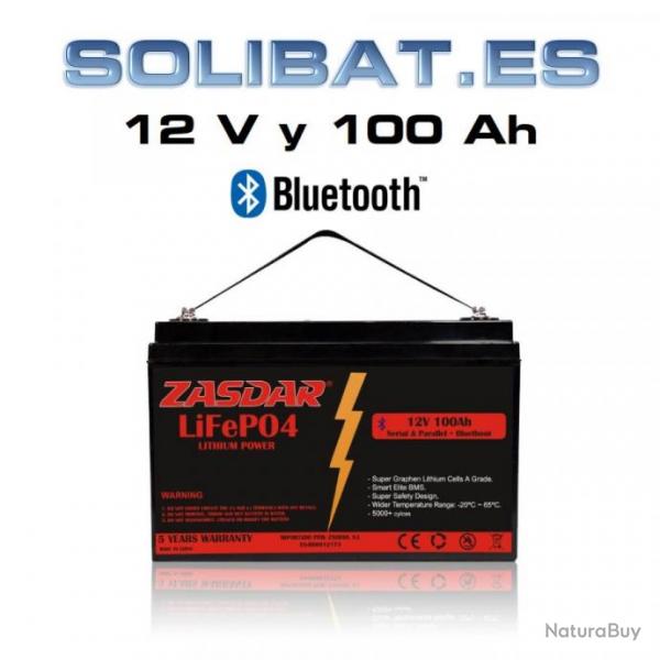 Batterie LiFePo4 - 12 V et 100 Ah. Bluetooth.