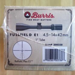 BURRIS FULLFIELD 4,5X-14X-42 BALLISTIC PLEX E1 AVEC PARALLAX DIAM 25.4