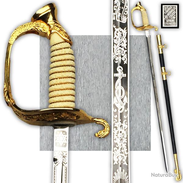 RARISSIME & SUPERBE SABRE DE MARINE US AMRICAIN BERMEJO TOLEDO LAME GRAVE XX COMPLET