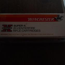 boite de 8 munitions calibre 222 Winchester Full Metal Case 55 grains ou 3,6 grammes