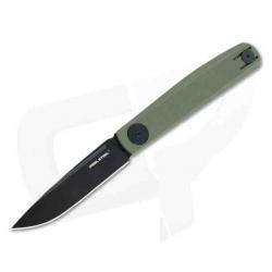 Couteau Real Steel Gslip Compact Green Lame Acier VG10 Manche G-10 Slipjoint Clip RS7866