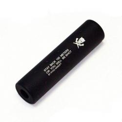 Silencieux métal Tête de mort noir 100mx30mm