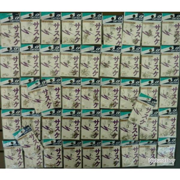 Lot de 50 paquets Owner Hera Sasuke hameons japonais pche mouche fly tenkara