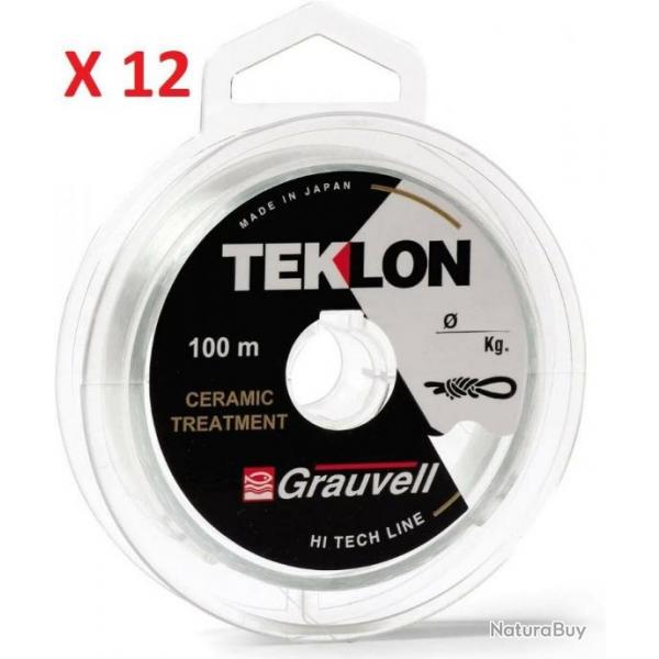 1200m, Nylon GRAUVELL TEKLON 0.16mm 2.850kg Monofilament Teklon Ceramic Coated f