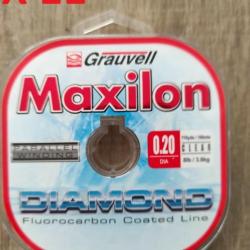 11 X Fluorocarbone Grauvell Maxilon Diamond 100m Nylon peche 0.20mm 3.8 kg 8lbs