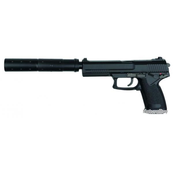 Rplique airsoft pistolet MK23 full set Noir gaz GNB-Pistolet MK23