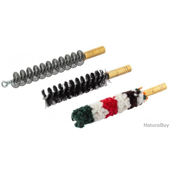 Set de trois brosses spirales pour armes  canon lisse-Cal.14 mm