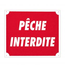 Panneau ''Pêche interdite'' 30 x 25 cm-Akilux