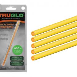 Set de 5 fibres optiques fluo bicolore - Truglo-Diamètre 2,5 mm