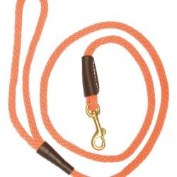 Laisses orange pour chien avec mousqueton - Country-Laisse 120 cm - Diamètre 1,3 cm