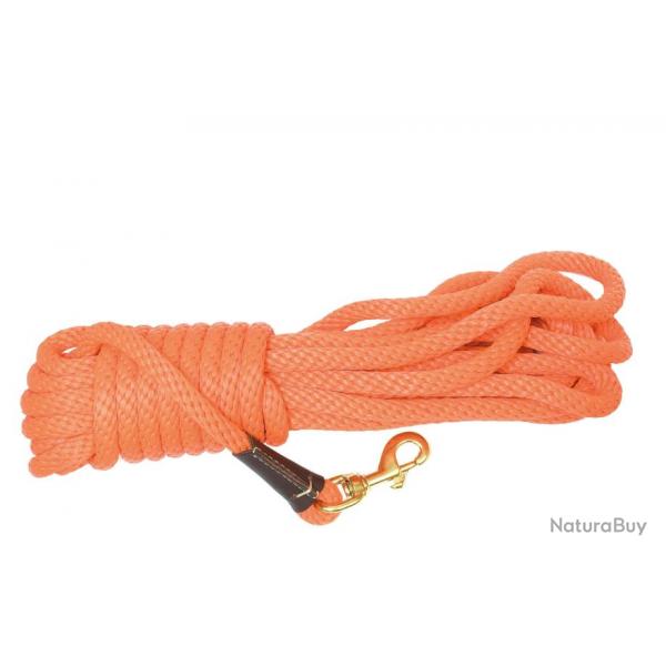 Longes d'entranement orange pour chien - Country-Longe 15 m - Diamtre 1 cm