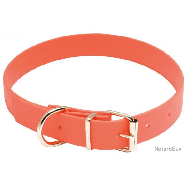 Collier pour chien polyuretane orange fluo - Country-Collier Biothane - Longueur 50 cm