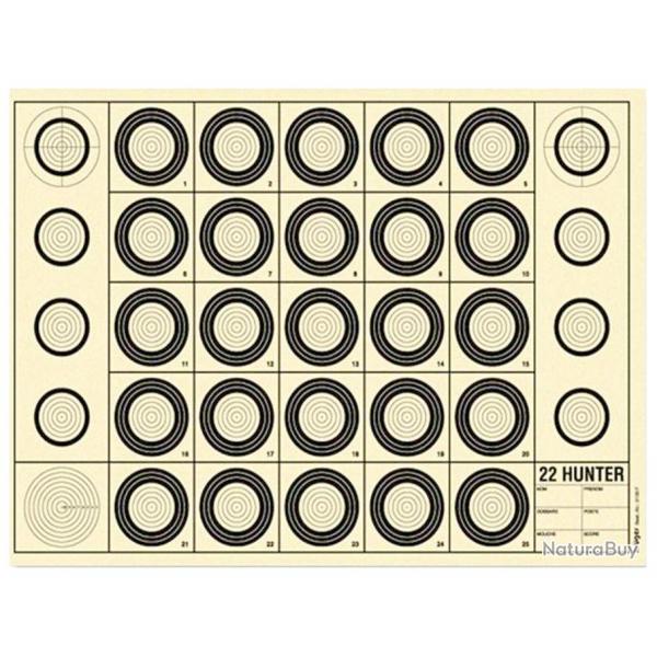 Cible Benchrest 22 Hunter 42 x 29,7 cm (A3)