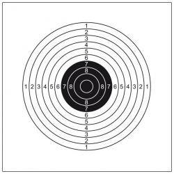 Cibles cartonnées 14 x 14 cm