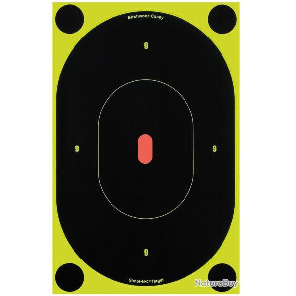 Cibles Shoot-N-C silhouette packs - Birchwood Casey-5 cibles 23 cm + 15 cibles 10 cm + 100 pastilles
