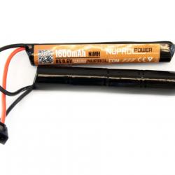 Batterie NiMh 2 éléments 9,6v/1600 mAh-1600 mAh