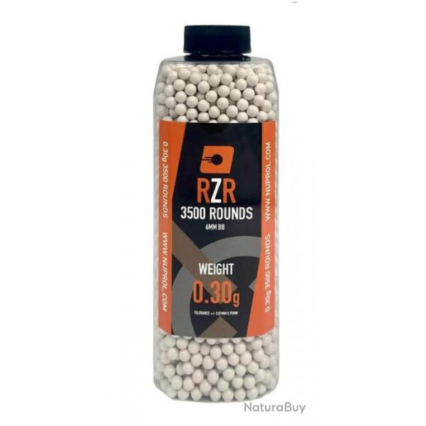 Billes Airsoft 6mm RZR 0.30g bouteille 3500 bbs-0,30g