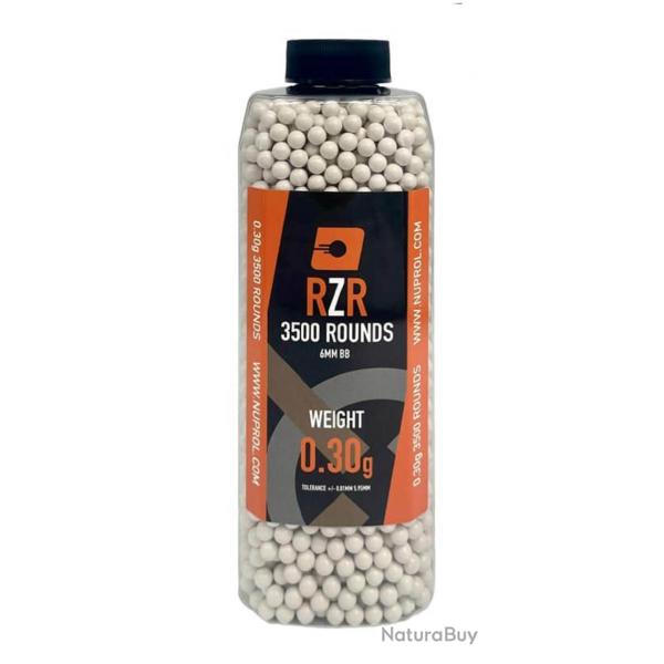 Billes Airsoft 6mm RZR 0.30g bouteille 3500 bbs-0,30g