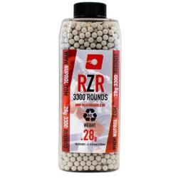 Billes Airsoft 6mm RZR 0.28g BIO bouteille 3500 bbs-0,28g