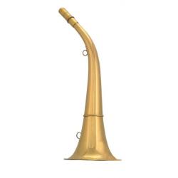 Round horn Compiègne 45 cm polished brass-Corne