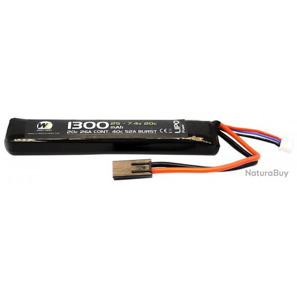 Batterie LiPo stick 7,4 v/1300 mAh-1 stick - 1300 mAh