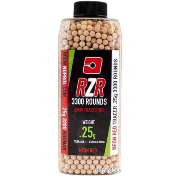 Billes Airsoft 6mm RZR 0.25g bouteilles 3500 bbs TRACER rouges-0,25g ROUGE