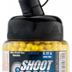 Billes Airsoft 6mm 0.12g IMPACT en pot de 1000 billes - Shoot Again