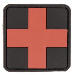 Patch PVC premier secours croix rouge 5.5 x 5.5cm