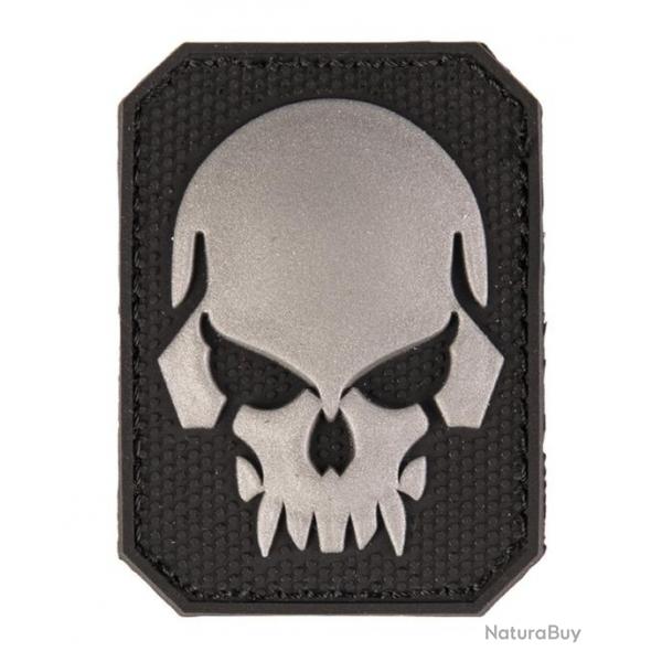 Patch PVC Tte de mort Noir 6 x 4.5cm