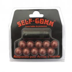 Adaptateur pour armes d'alarme + 10 projectiles M9 X 1.0 -Self Gomm-M9 X 1.0