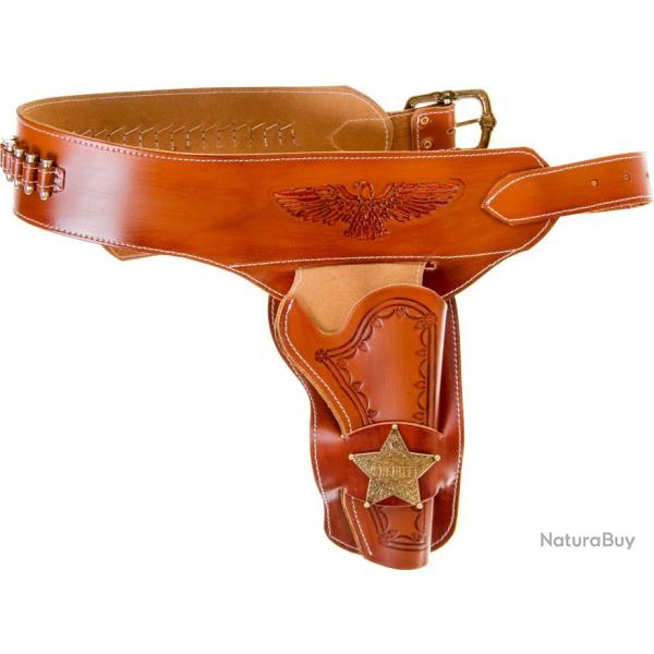 Ceinturon avec un holster sherif pour revolver Western-Ceinturon 1 revolver