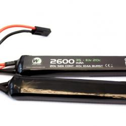 Batterie LiPo 2 éléments 7,4 v/2600 mAh