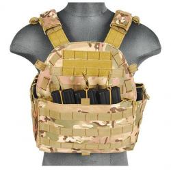 Veste Plate Carrier 1000D noire-Camo