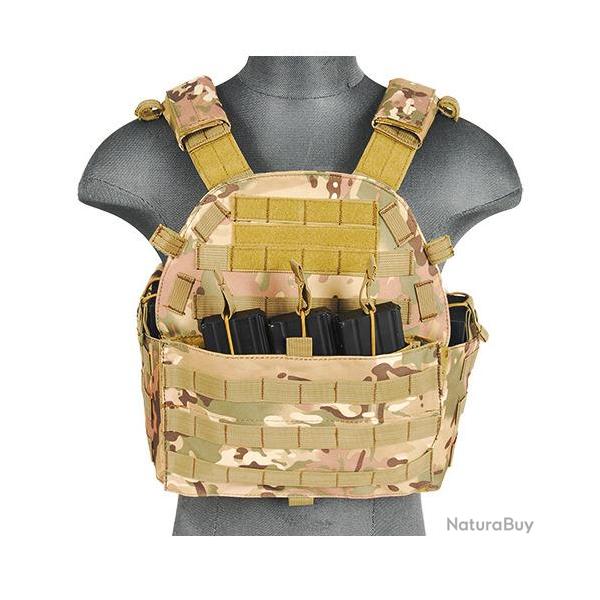 Veste Plate Carrier 1000D noire-Camo