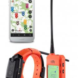 Collier GPS et de dressage pour chiens DogTrace X30T orange fluo