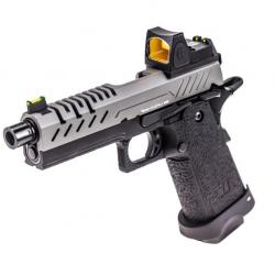 Réplique GBB gaz Hi-Capa 4.3 Noir / Gris 0,9J + point rouge BDS
