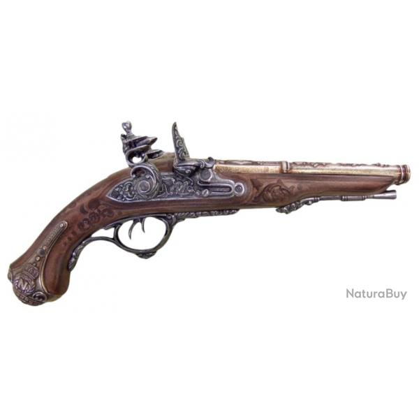 Rplique dcorative Denix de pistolet franais  2 canons 1806-Pistolet Napolon  2 canons