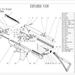 Pièces détachées pour pistolet à air LANGLEY PRO SNIPER-SIGHT N°5