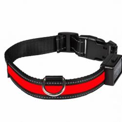 EYENIMAL Light Collar USB Rechargeable-Collier rouge taille S