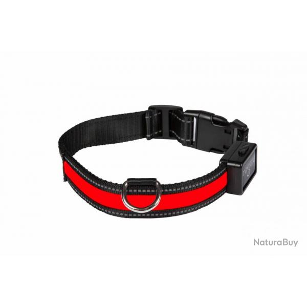 EYENIMAL Light Collar USB Rechargeable-Collier rouge - M - 45-55 cm