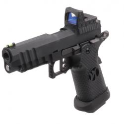 Réplique airsoft GBB HX2602 full Black gaz avec red-dot factice