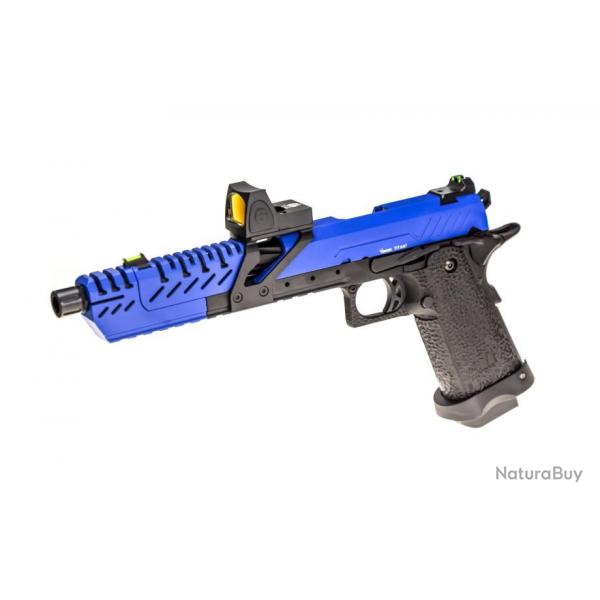 Rplique GBB gaz Hi-Capa TITAN 7 Noir / Bleu 1,0J + point rouge BDS-TITAN 7 BLEU BDS