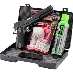 Pack GNB Gaz 1911 Long noir mallette + billes + gaz-PACK DE NOEL 1911 GNB LONG NOIR